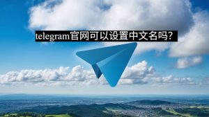 telegram官网可以设置中文名吗?